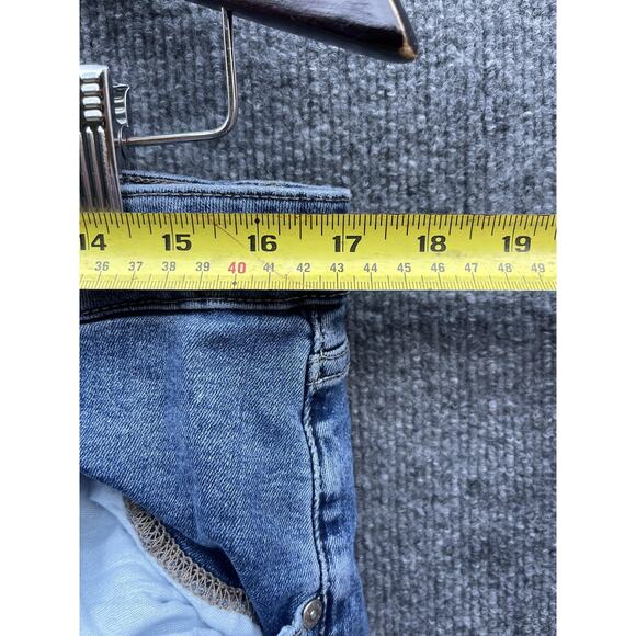 Guess Jeans Mens 30 Blue Vermont Slim Denim Medium Wash 5-Pocket Zip - Picture 4 of 13